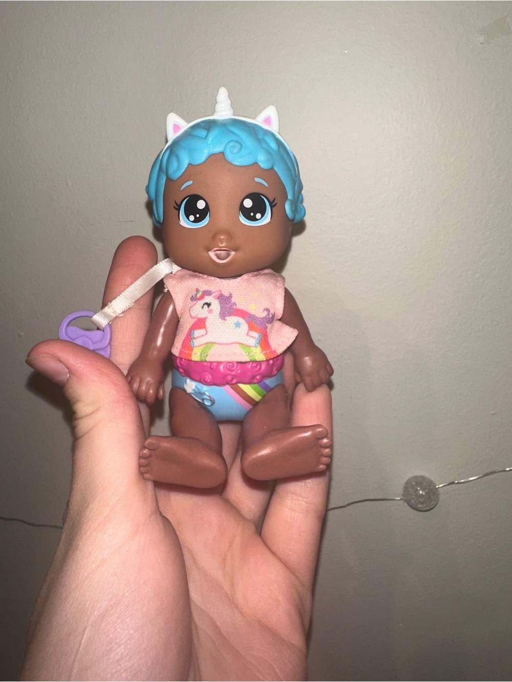 Free 🆓 Blue-Haired Unicorn Baby Doll - Kids Toy